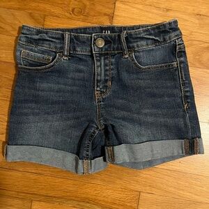 Girls cuffed denim shorts